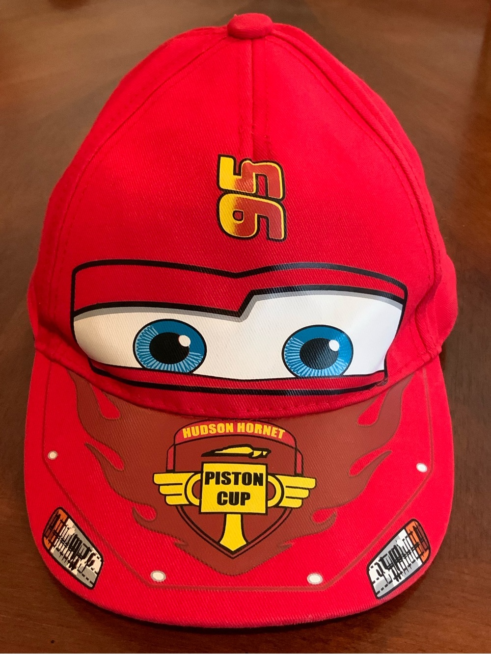 Disney Pixar Cars 2 Kids Lightening McQueen SnapBack Cap Hat, 100% Cotton